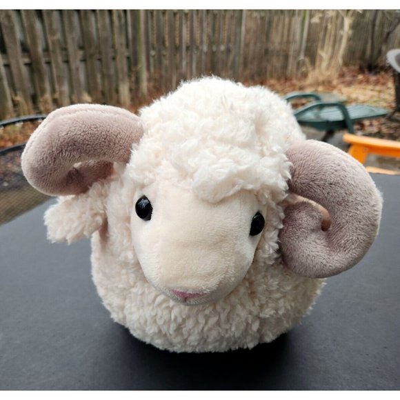 Pier 1 Plush Sheep Lamb Ram Ewe Stuffed Animal Toy - Picture 3 of 13